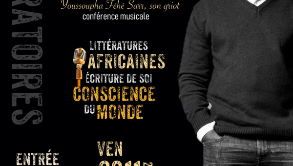 Conférence musicale sur les littératures africaines de Felwine Sarr le vendredi 28 Novembre à 19h à l’Auditorium de Basse-Terre